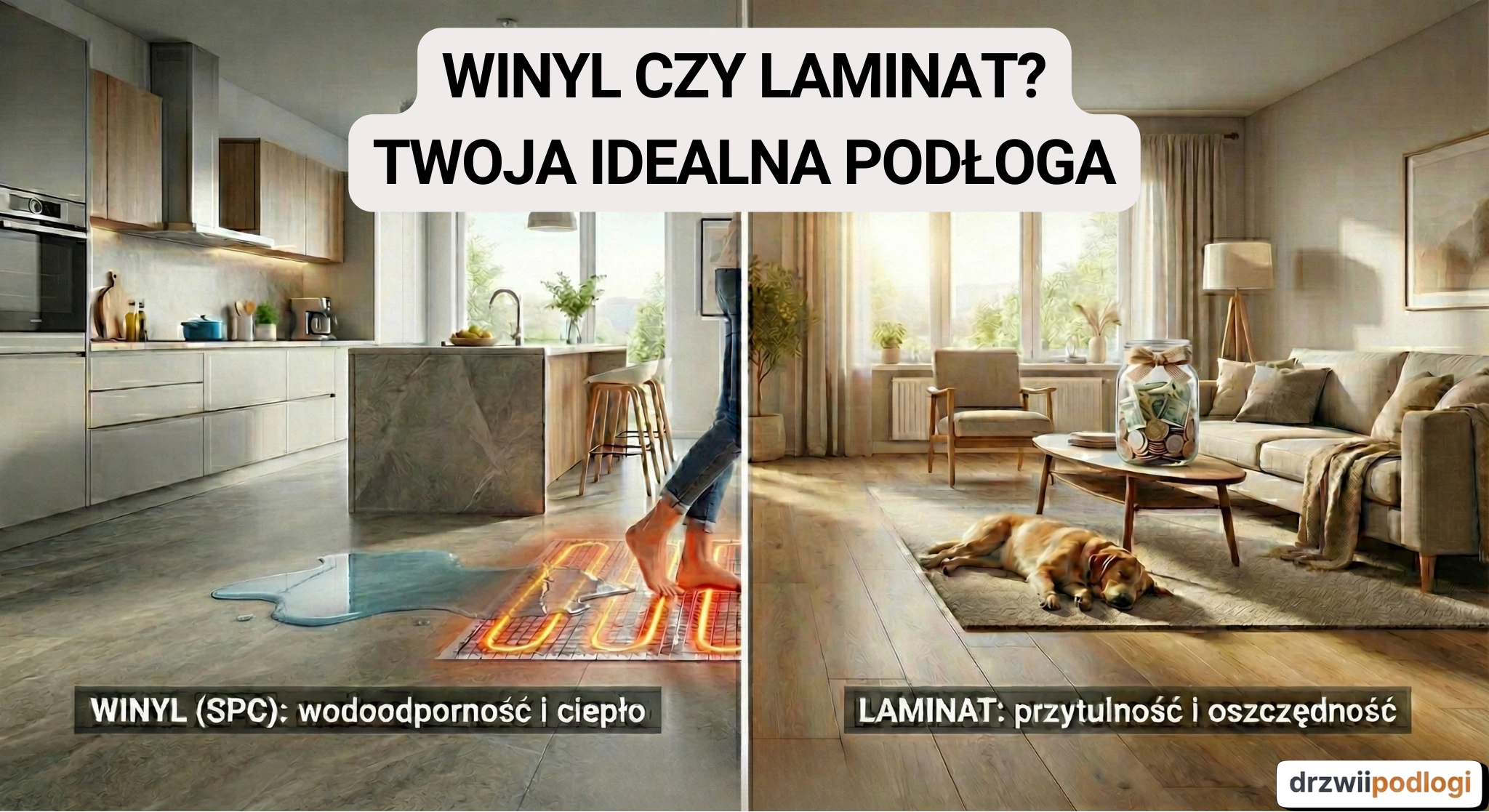 Read more about the article Panele winylowe czy laminowane? Wielkie porównanie (wady, zalety, ceny)